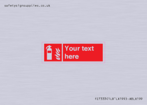 Custom Fire extinguisher Sign